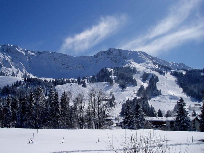 Haus Petra mit Skigebiet