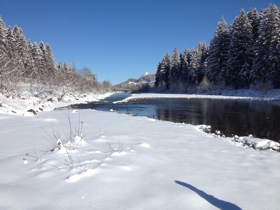 Winterpanorama an der Iller