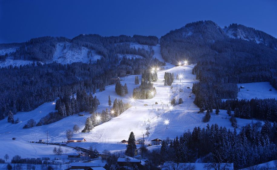 Flutlicht an der Alpspitzbahn