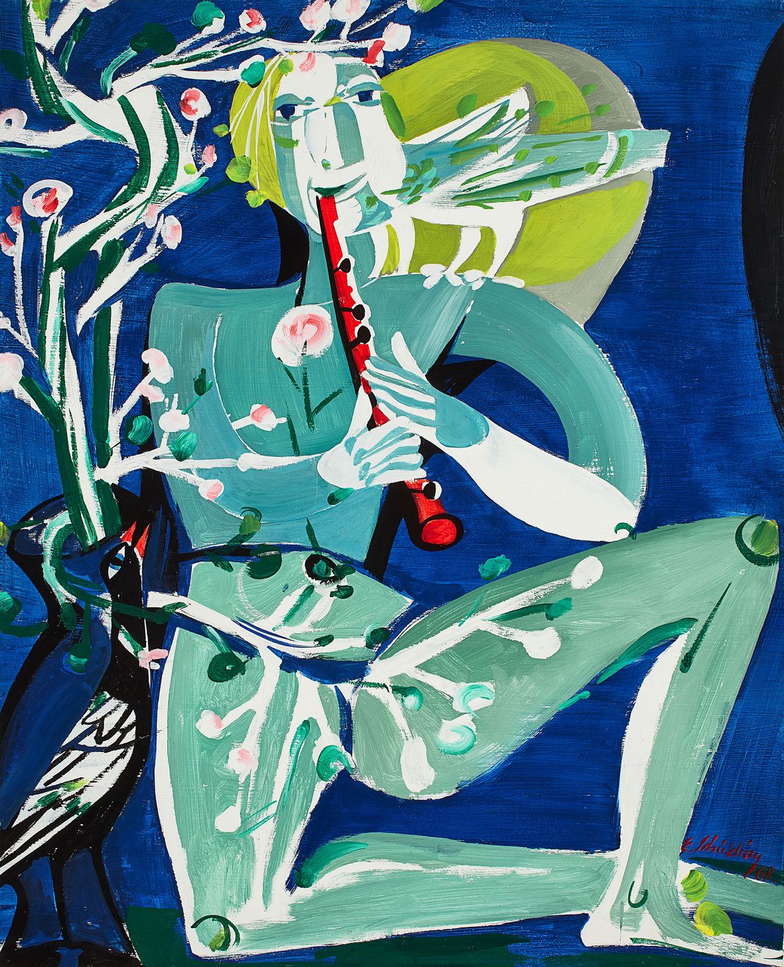 Papageno. Erich Schickling, 1968, Tempera