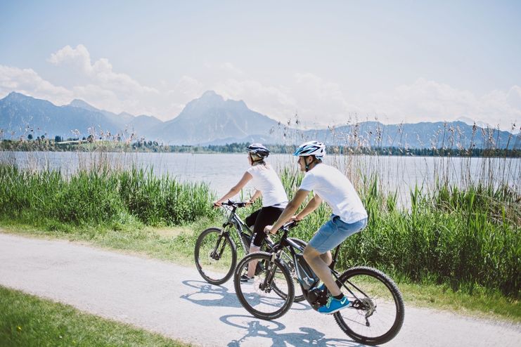 Radfahrer am Hopfensee