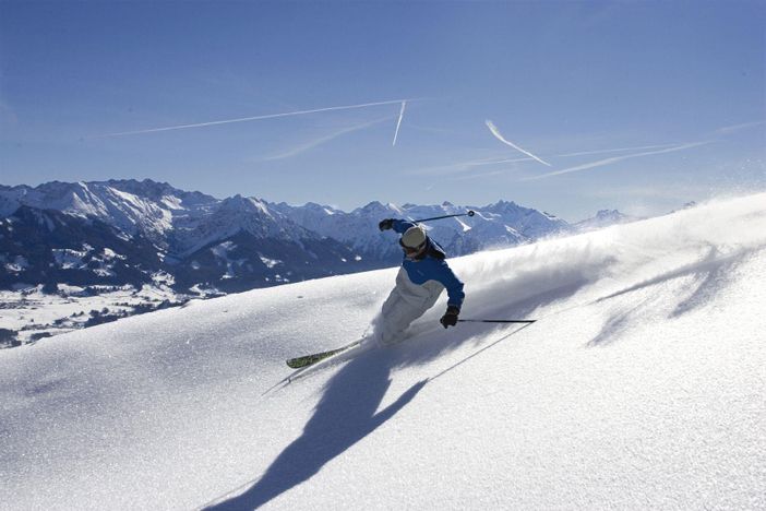 Skifahren-Pulverschnee