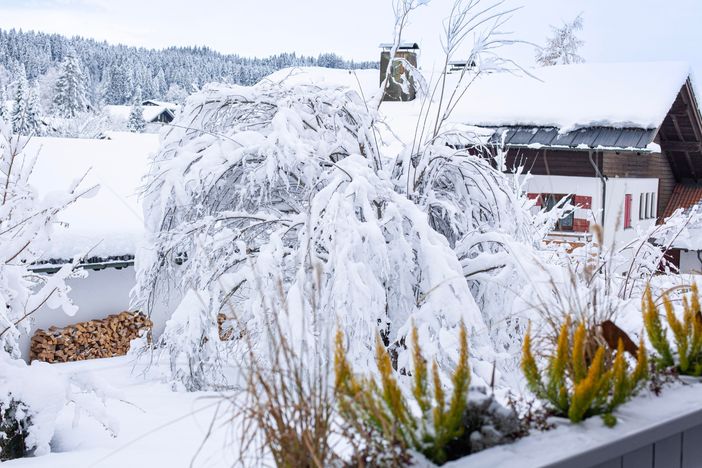 Aussicht Balkon Winter