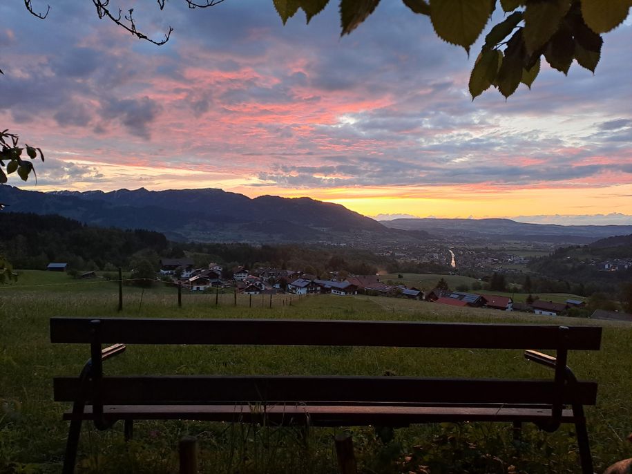 Sonnenuntergang auf unserem "Bänkle"