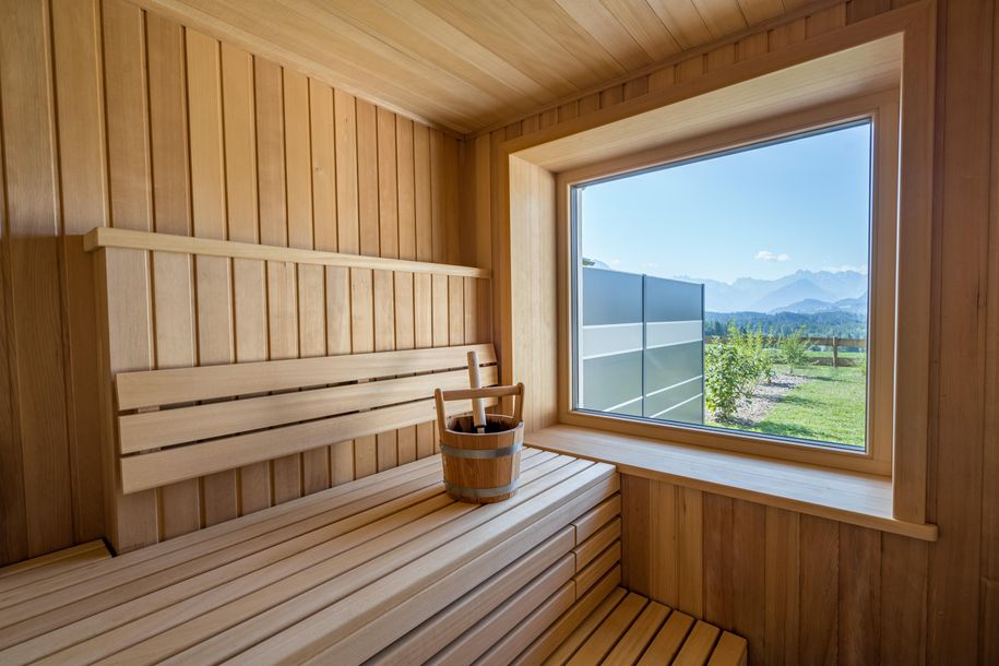 Private Sauna mit Bergblick