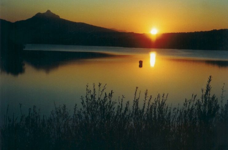 Der Grüntensee in der Abendstimmung.