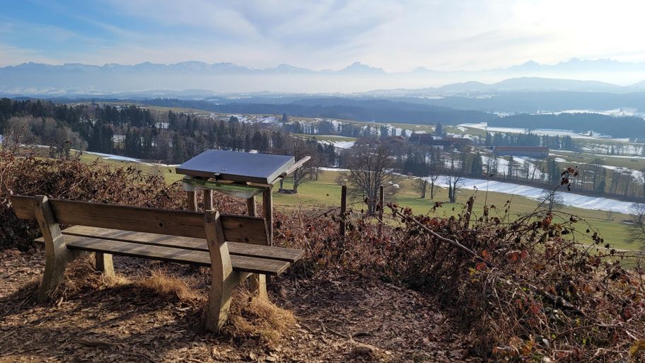 Panorama-Bank auf dem Römerweg