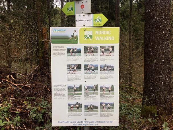 Hinweistafeln Nordic Walking Argenbühl