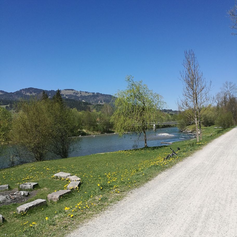 Rastplatz an der Iller bei Sonthofen