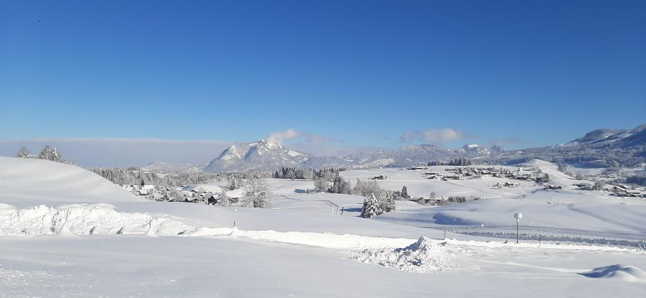 Schnee so weit das Auge reicht