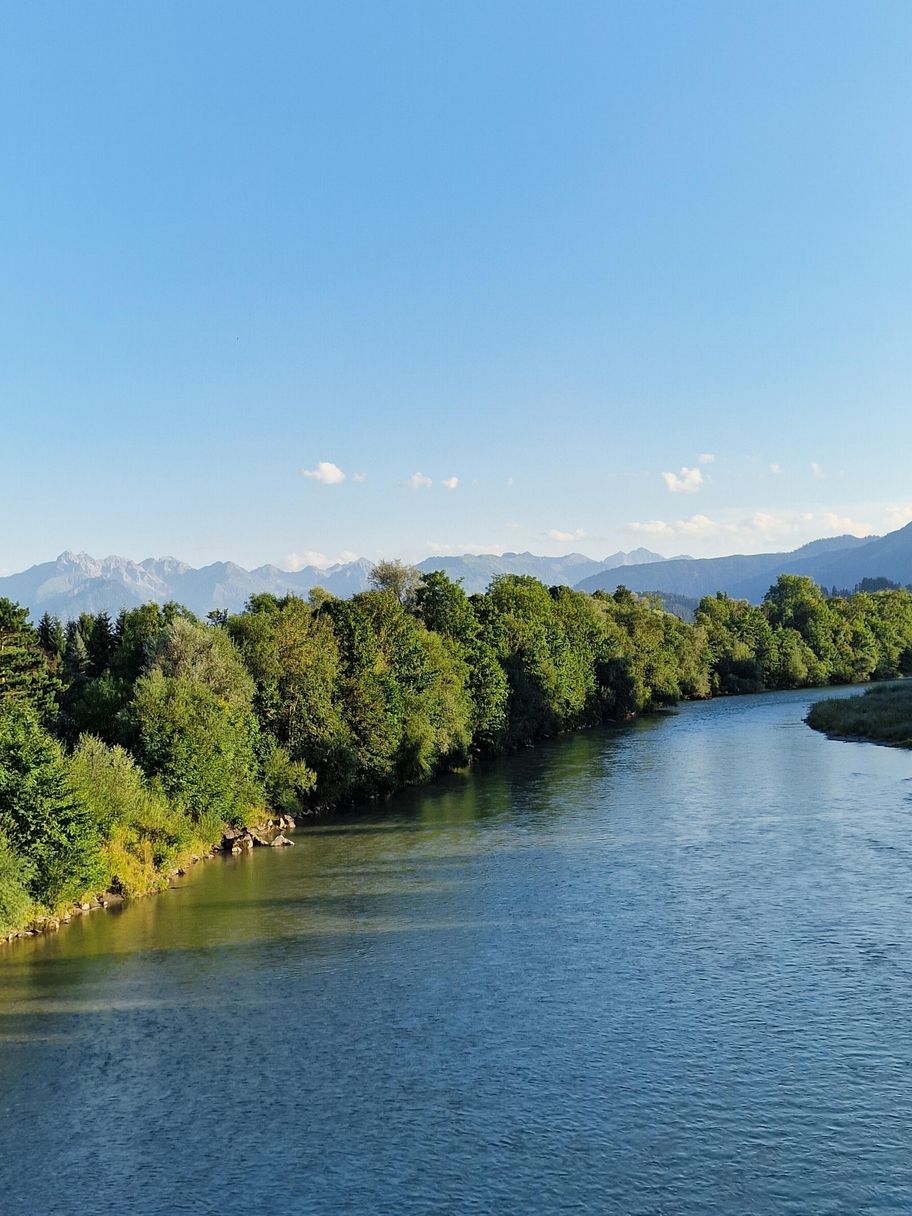 Auf der Illerbrücke zwischen Blaichach und Burgberg