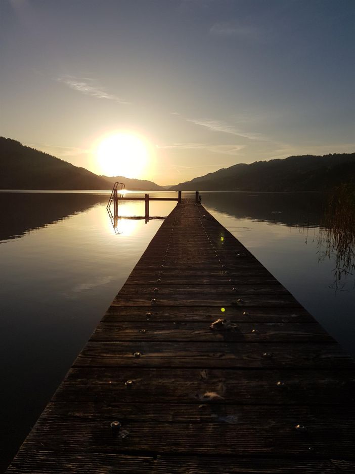 Sonnenuntergang Steg am Alpsee