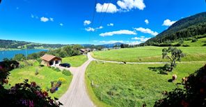 Aussicht vom Balkon Richtung Grünten