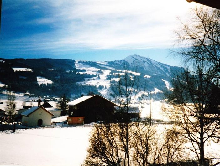 Grünten -Blick vom Balkon im Winter