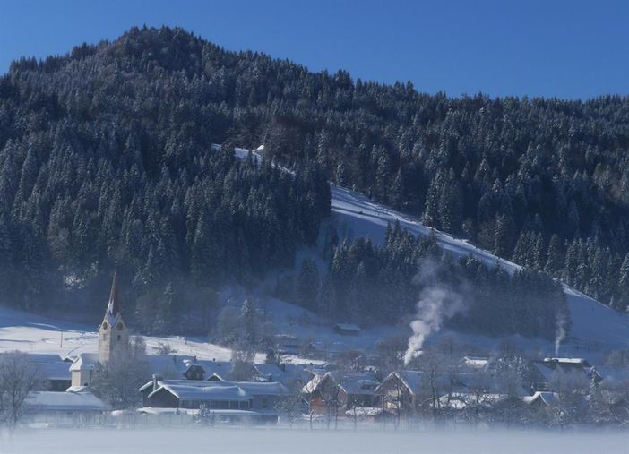 Blick zum Skihang