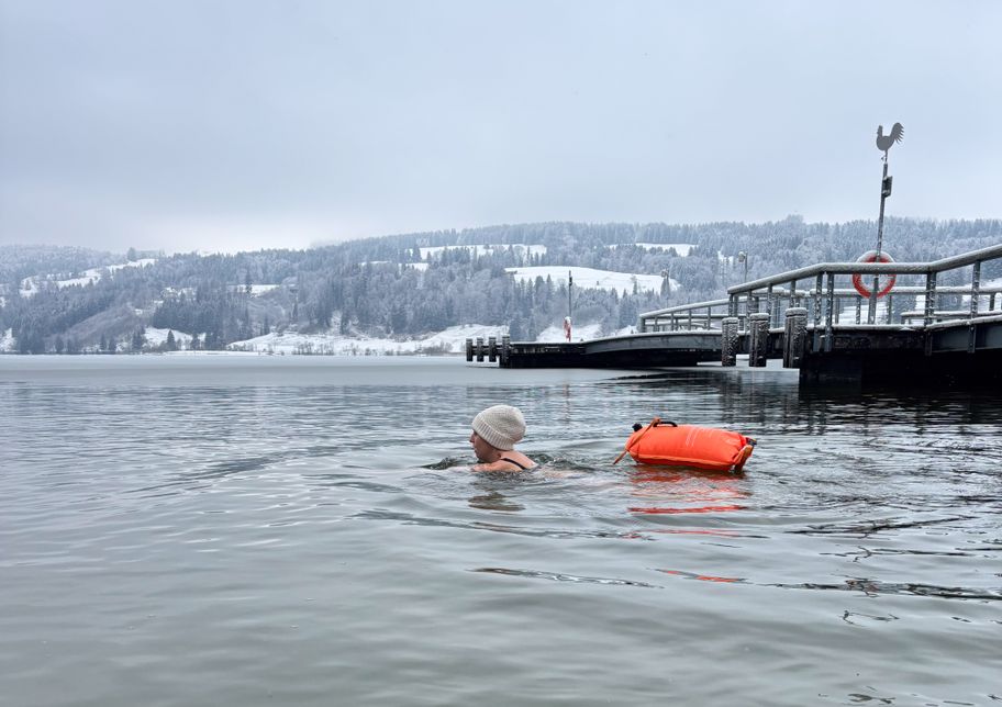Eisbader im Großen Alpsee
