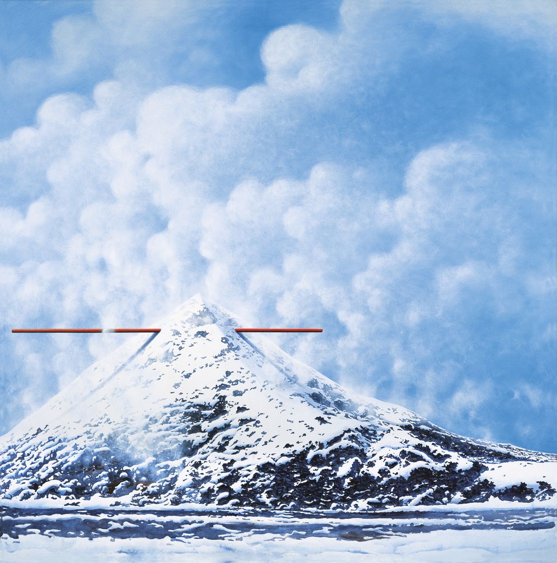 ZU GAST IM KH 2025 HANS FRIEDRICH_Berg – Verletzung der Landschaft _1975_170 x 170 cm_Foto Hans Friedrich