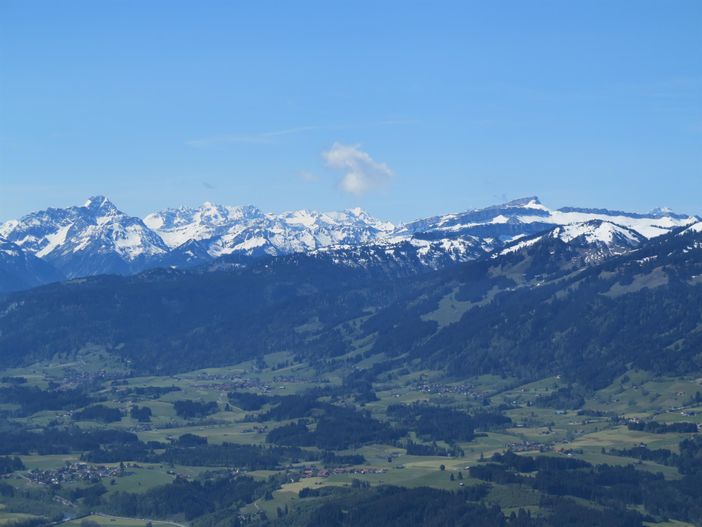 Blick vom Burgberger Hörnle ins Oberallgäu
