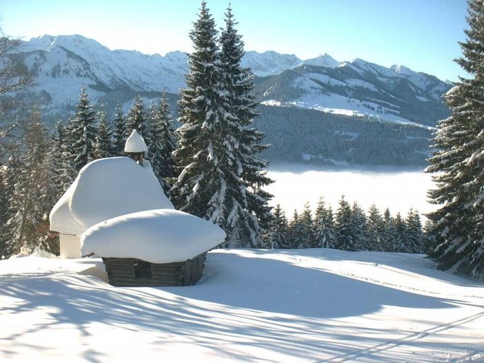 Wickkapelle oberhalb Tiefenbach im Winter