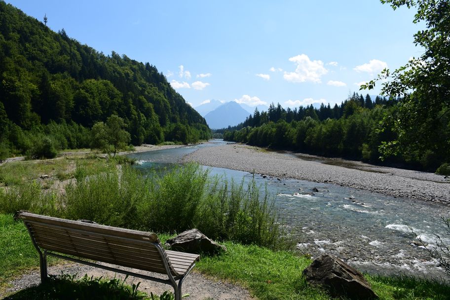 Sitzgelegenheit an der Iller