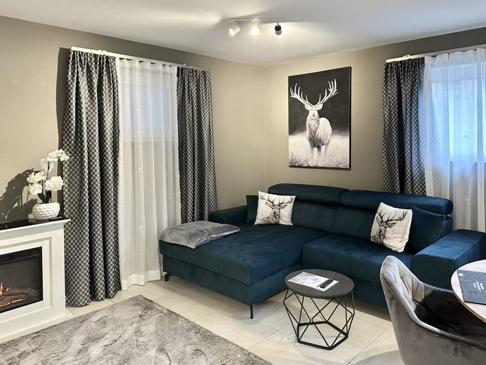 Wohnzimmer mit Schlafcouch