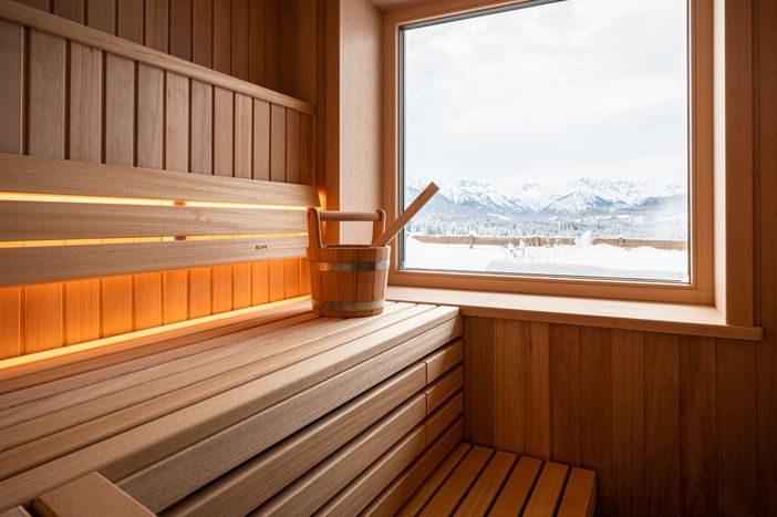 Sauna mit Bergblick
