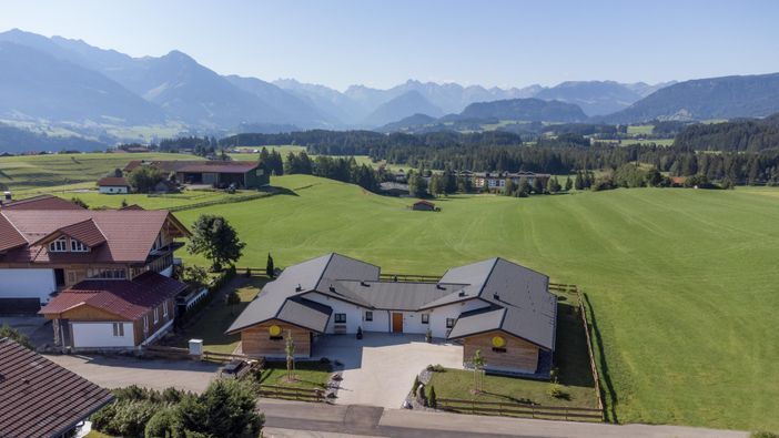 Luftaufnahme der Chalets