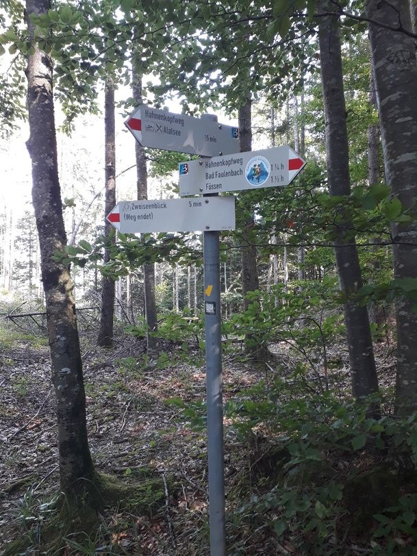 Beschilderung Zwei-Seen-Blick