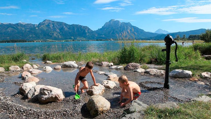 Wasserspielplatz am Familienbadeplatz St. Urban