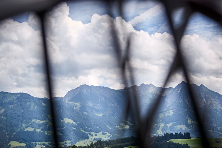 Radrunde Allgäu - Blick durch die Speichen