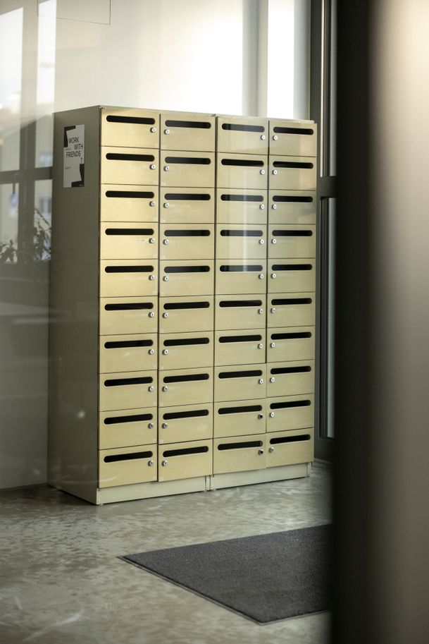 Briefkästen im neue Areal