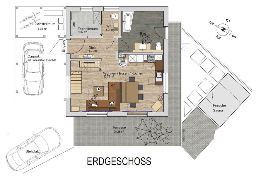Layout Erdgeschoss