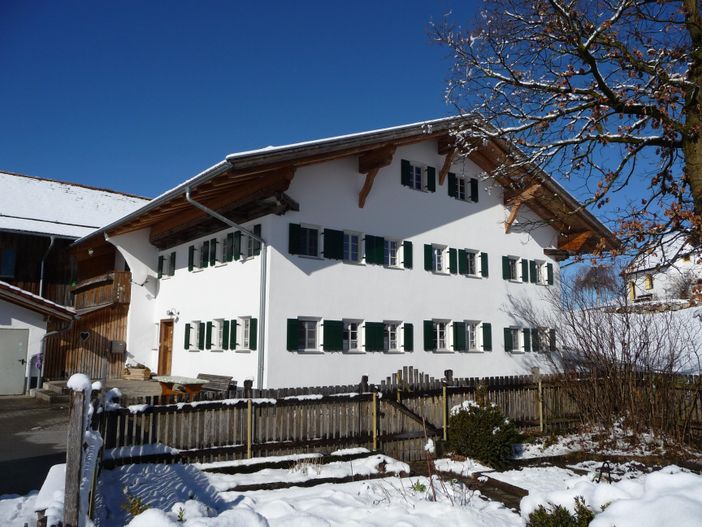 Bauernhof Steinacher Hopferried Winter  Ostansicht