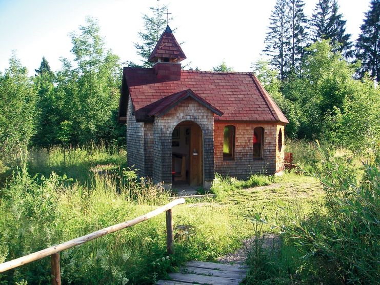 Die Waldkapelle: das Ziel unserer Wanderung.