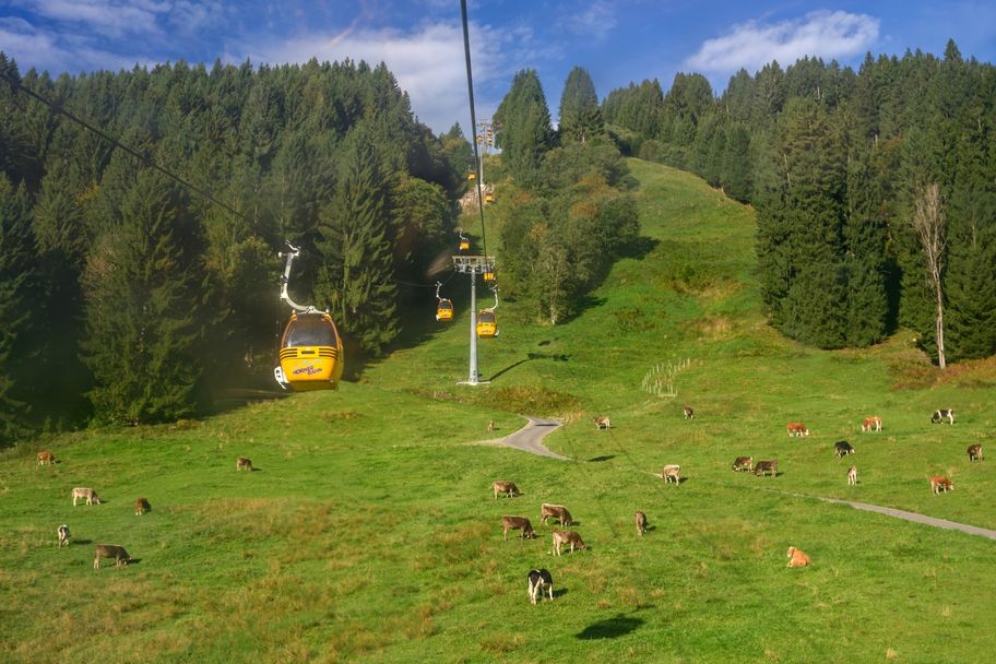 Hörnerpanoramaweg - weite Ausblicke in malerische Landschaft