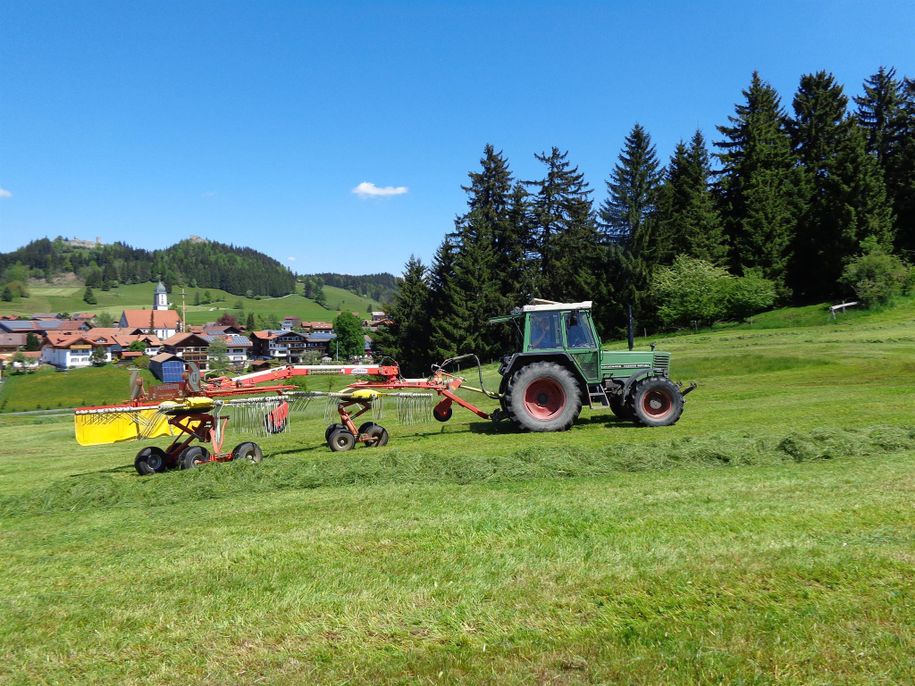 Traktor auf der Wiese