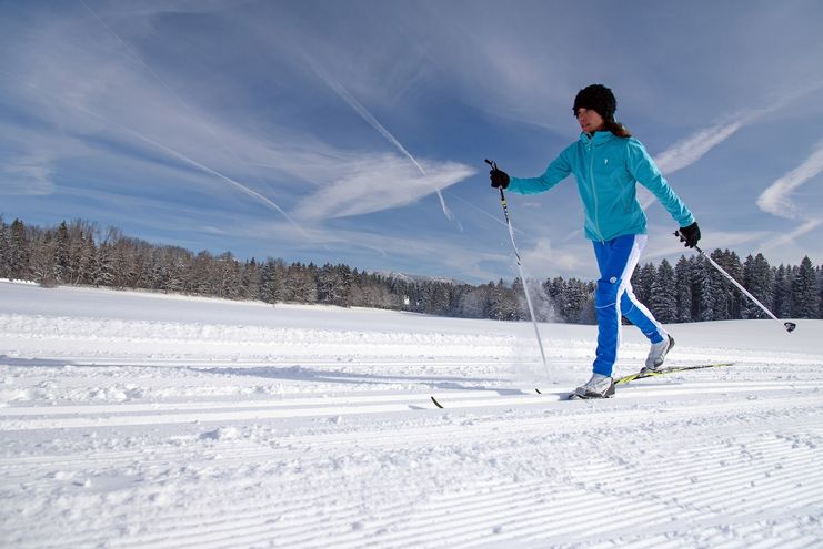 Klassik-Training auf der Gschwendloipe nahe Biesenweiher