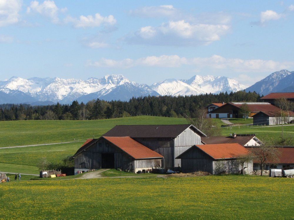 Unser Bauernhof mit Bergblick