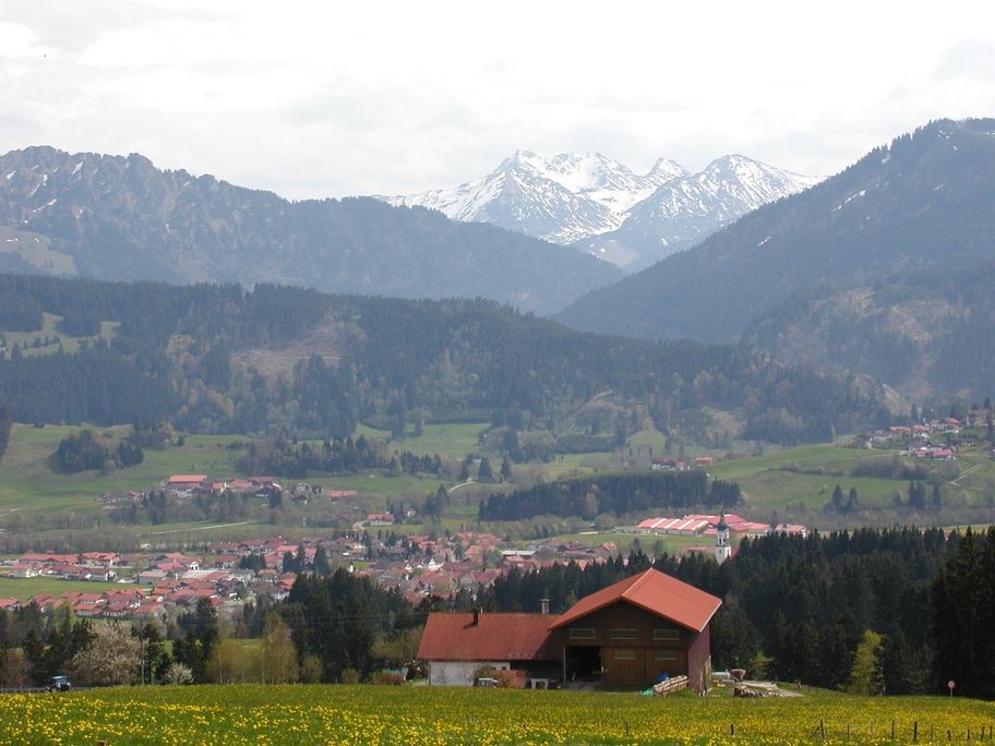 Blick von Oberellegg auf Wertach