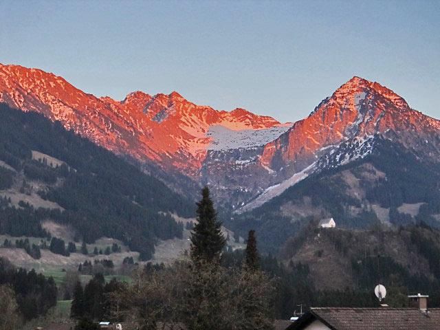 Aussicht mit Abendstimmung - Alpenglühen