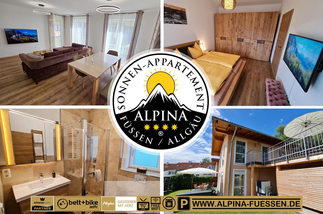 4*-Alpina FeWo mit Königscard XL-Sonnen-Terrasse