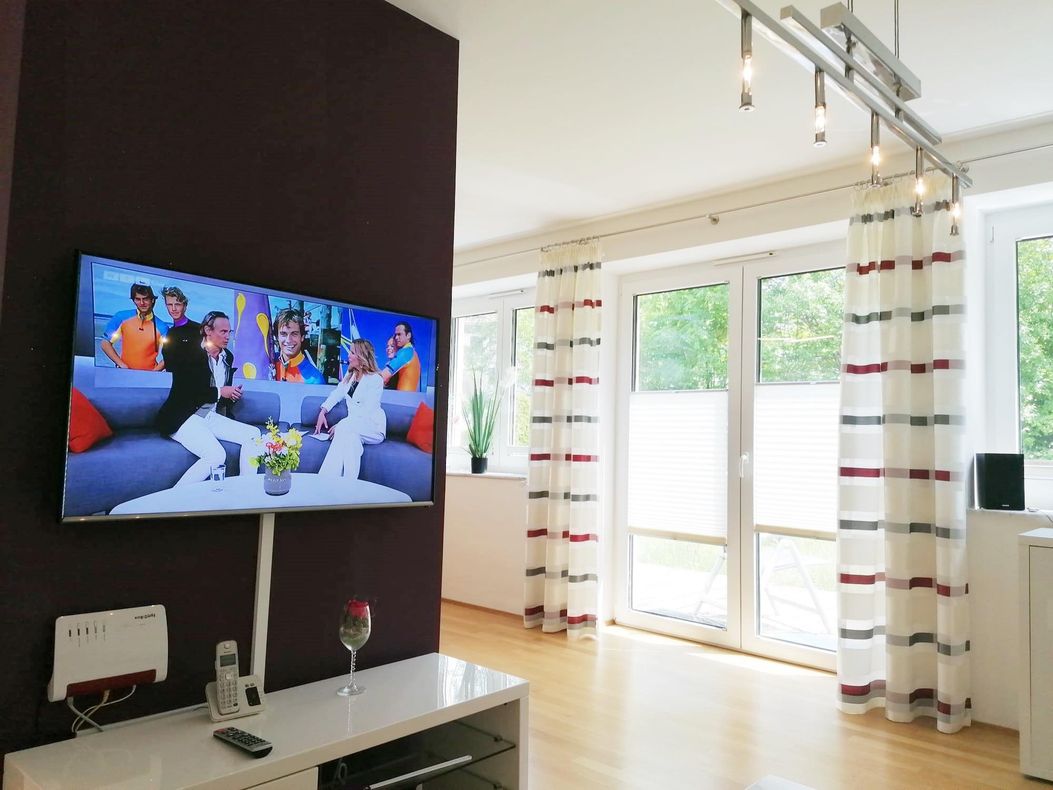 Wohnen Blickrichtung Terrassentüren