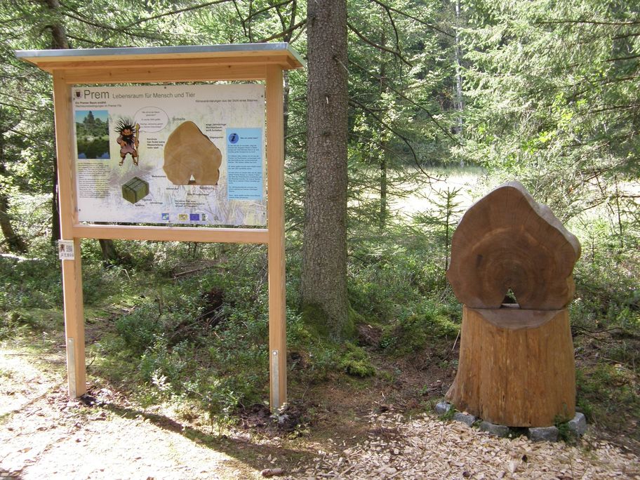Wandertafel mit Infos zum Premer Moor
