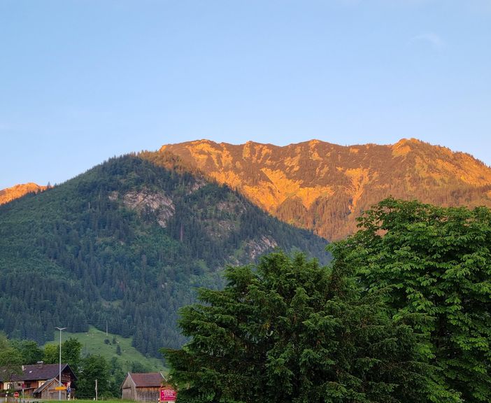 Ausblick Wohnung Iseler mit Abendstimmung