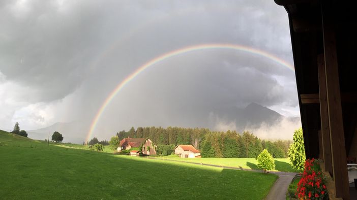 Blick vom Balkon aus
