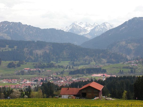 Blick von Oberellegg auf Wertach