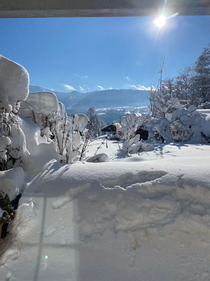 Blick von der Terrasse auf Hochgrat-Kette
