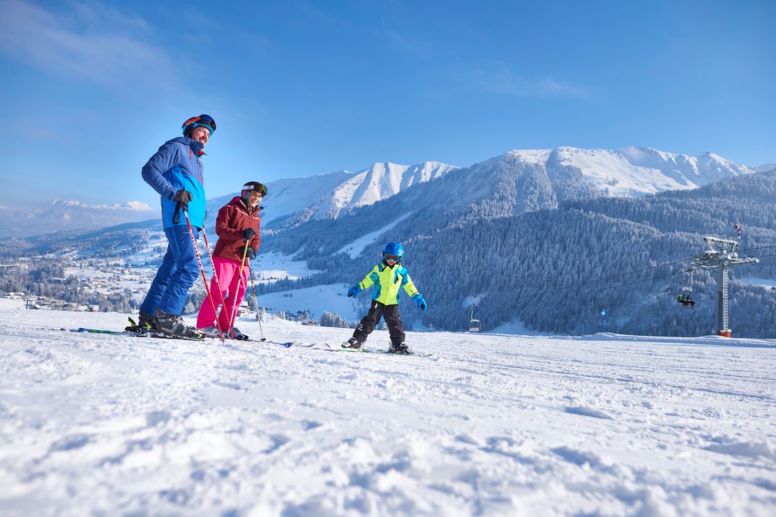 Mit Mama und Papa am Parsenn