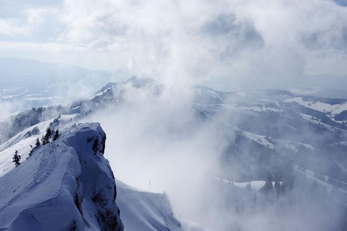 Romantisch... schneebedeckte Berge