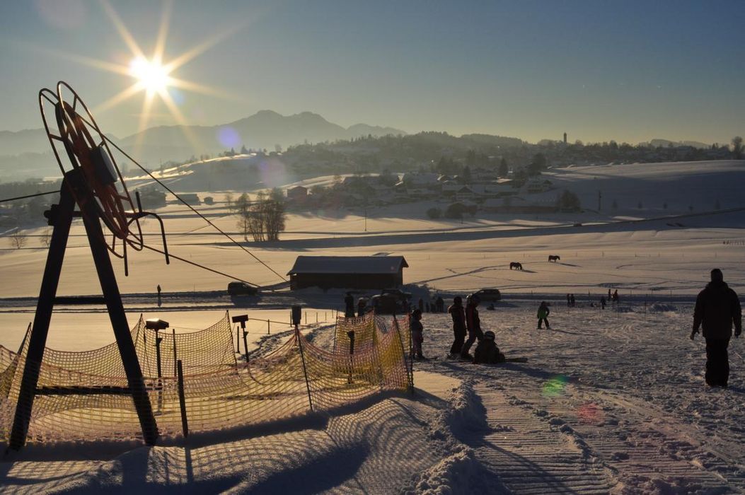 Skilift Burk Abendstimmung
